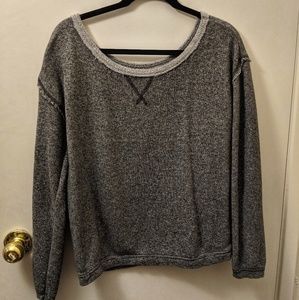 Dark grey Aerie scoop neck sweater